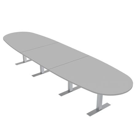 Skutchi Designs 45 in W, 165.75 in L, 29 in H, Engineered Wood Top, Grey HAR-BOVL-46X168-T-XD01